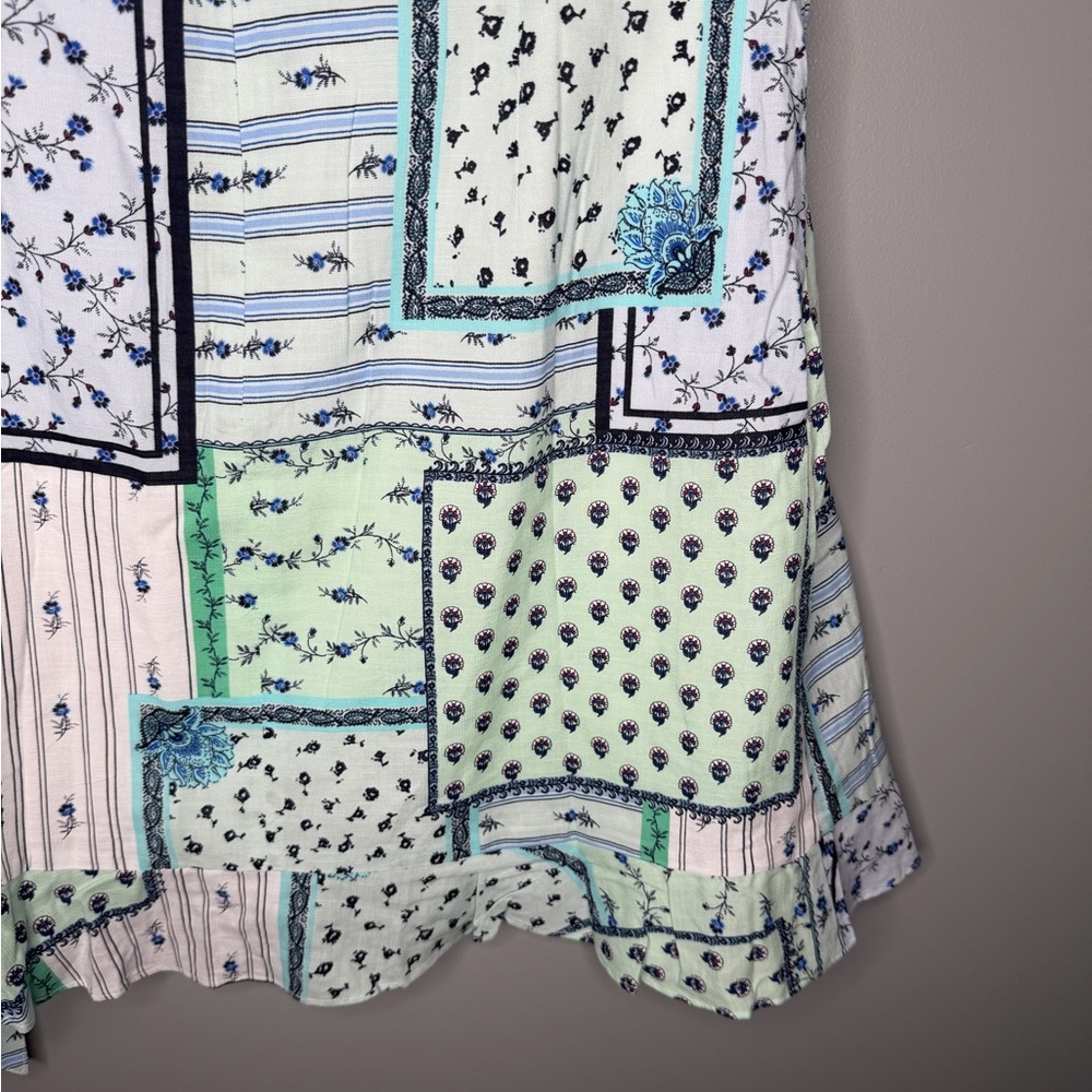 LOFT Patchwork Ruffle Wrap Skirt - Picture 10 of 13